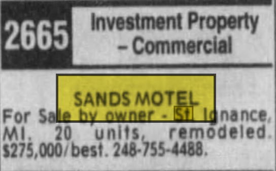 Sands Motel - 2000 Was For Sale